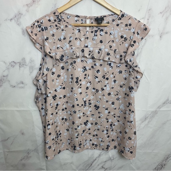 WORTHINGTON Light Ruffle Floral Chiffon Blouse - C4 - Picture 1 of 4